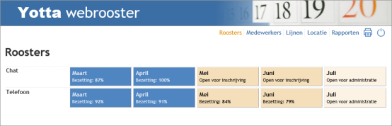 Yotta Roosteroverzicht